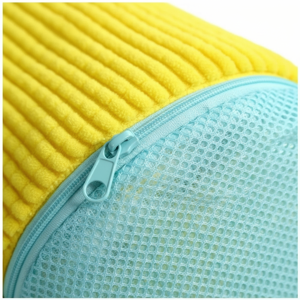 Durable Shoe Washing Machine Bag for All Shoe Types-Yellow with Blue Zipper,Ideal for Sneakers and Casual Shoes,Laundry Wash Bag