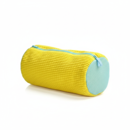 Durable Shoe Washing Machine Bag for All Shoe Types-Yellow with Blue Zipper,Ideal for Sneakers and Casual Shoes,Laundry Wash Bag
