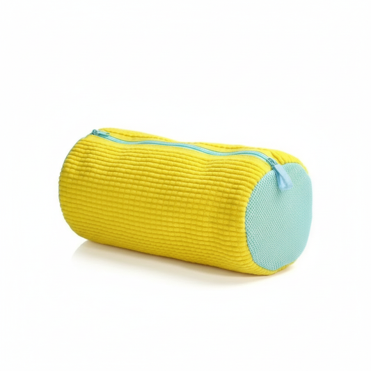 Durable Shoe Washing Machine Bag for All Shoe Types-Yellow with Blue Zipper,Ideal for Sneakers and Casual Shoes,Laundry Wash Bag